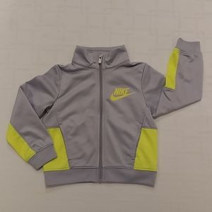 Nike Light Grey and Yellow Jacket Size 2T